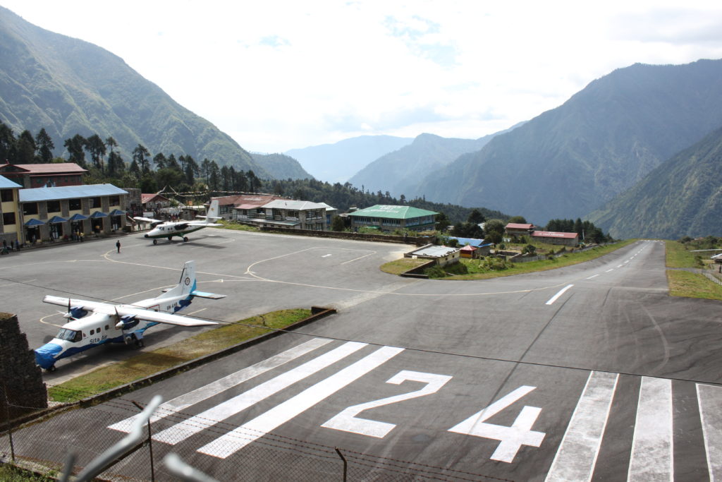 crazy airport in lukla nepal