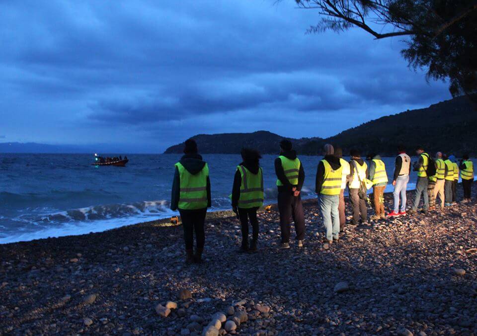 assisting with refugee boat arrivals in chios greece