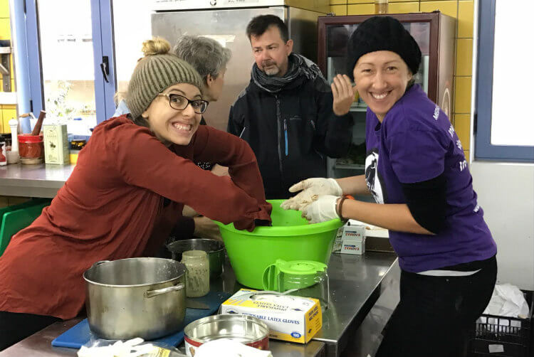 At the nutrition center greece refugee camps