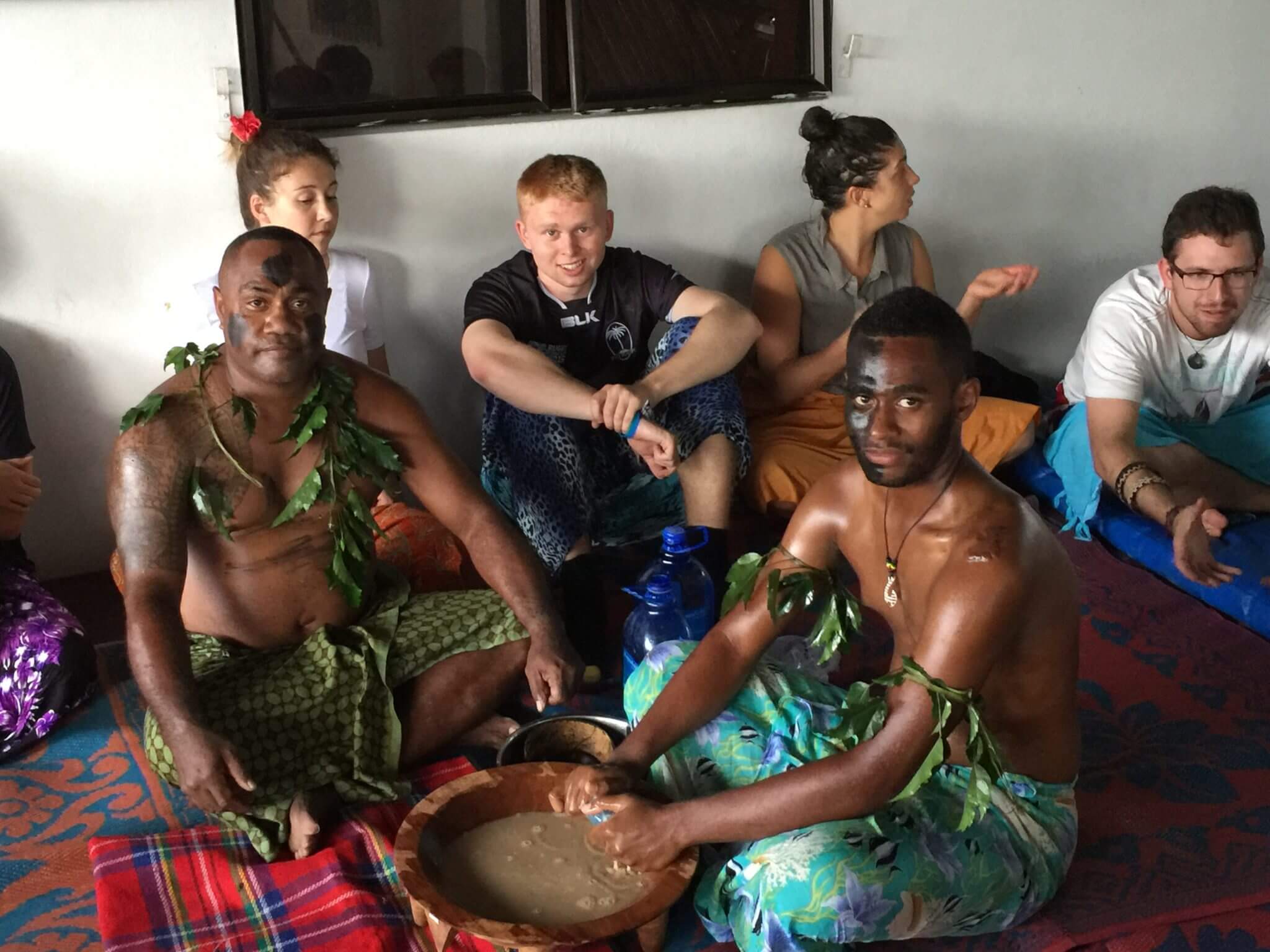 preparing the kava for ceremony