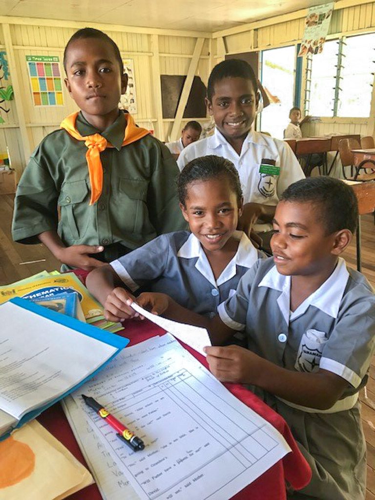 Fiji children at school