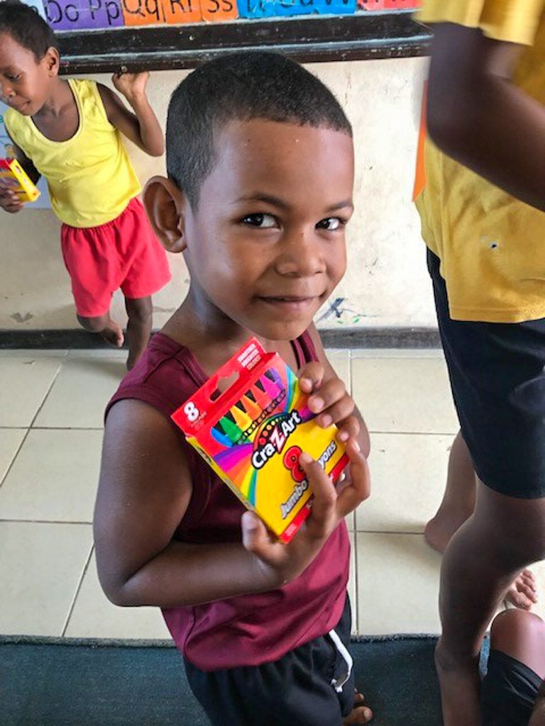 Fiji children from remote island