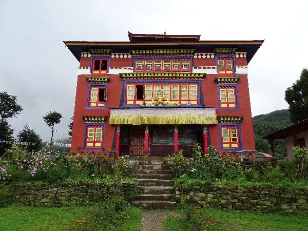 Buddhist monstery in mountains