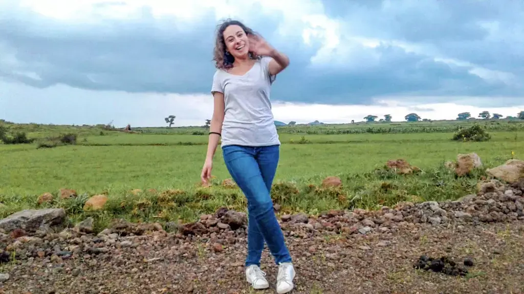 girl standing on rural land in Kenya-2