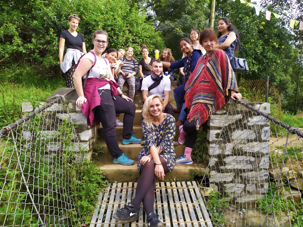 group enjoying a day in the rainforest