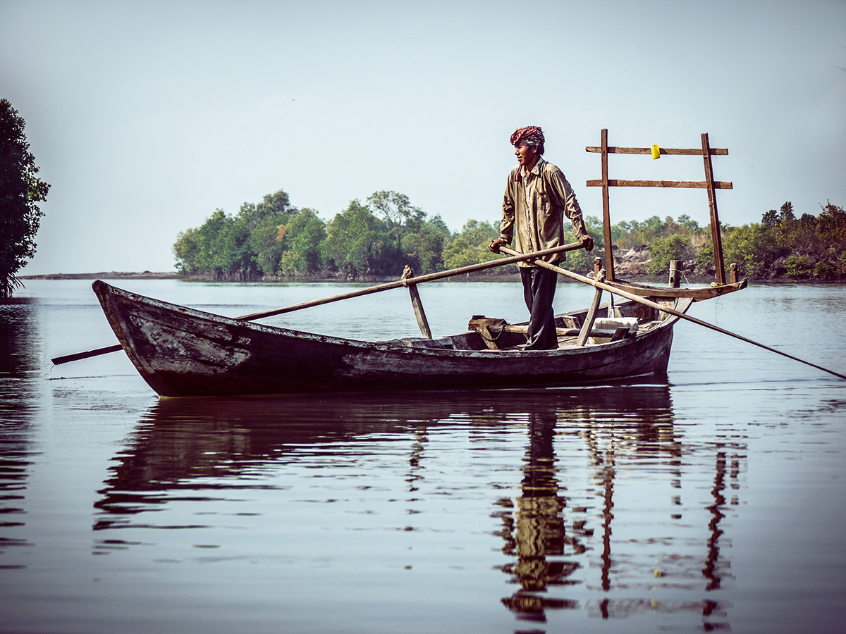 local fisherman in Kampot