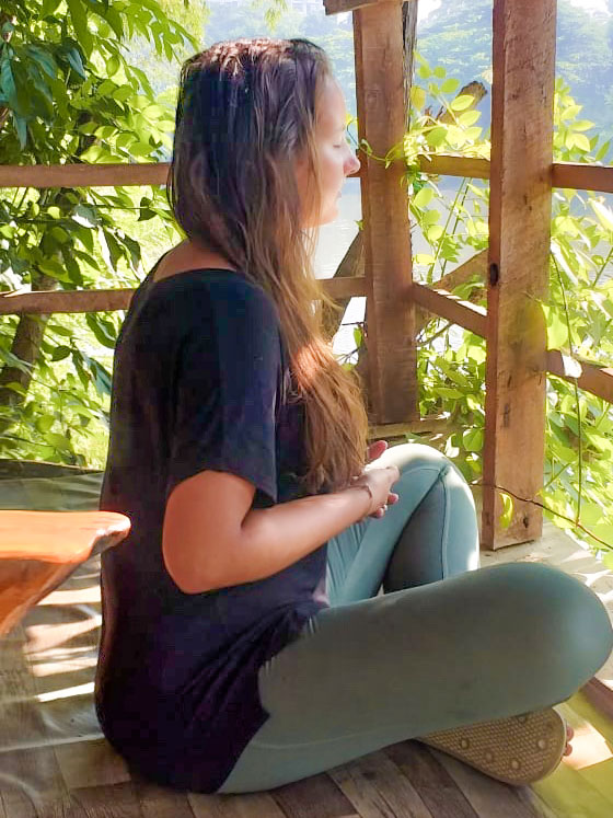 meditation at accomodation in Sri Lanka