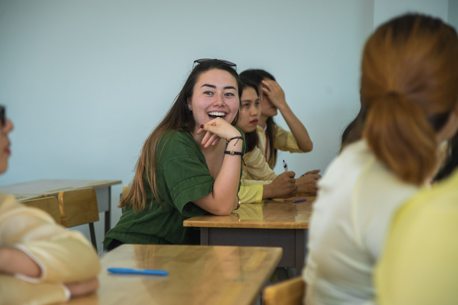 participant laughing