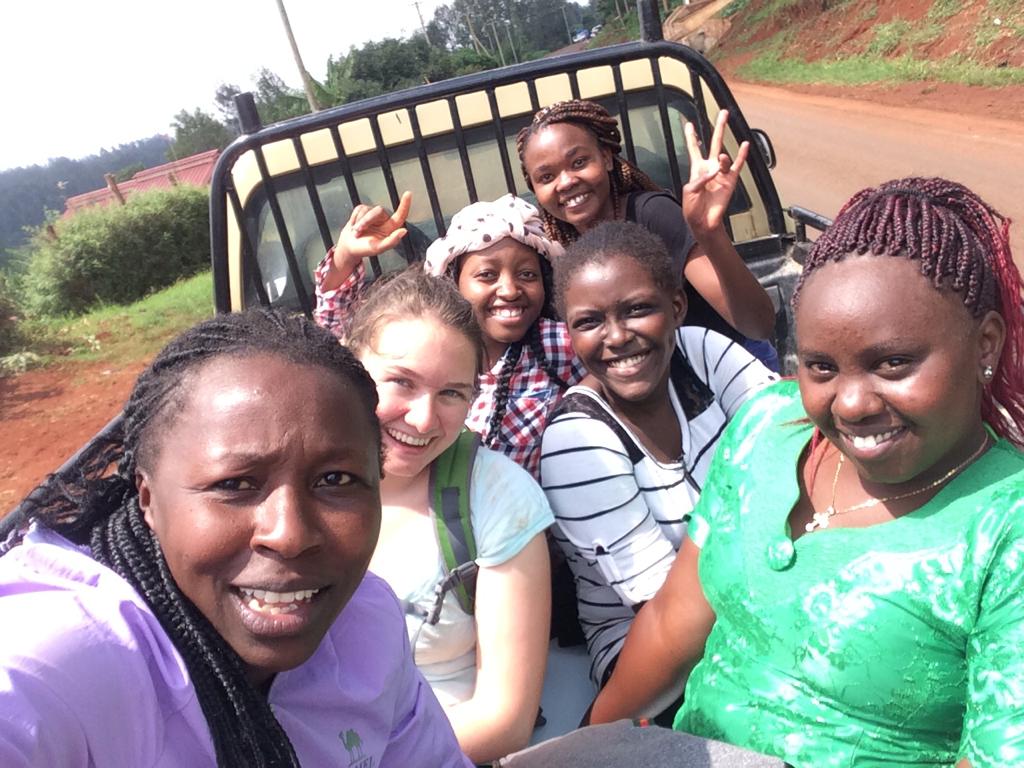 posing in the back of the jeep