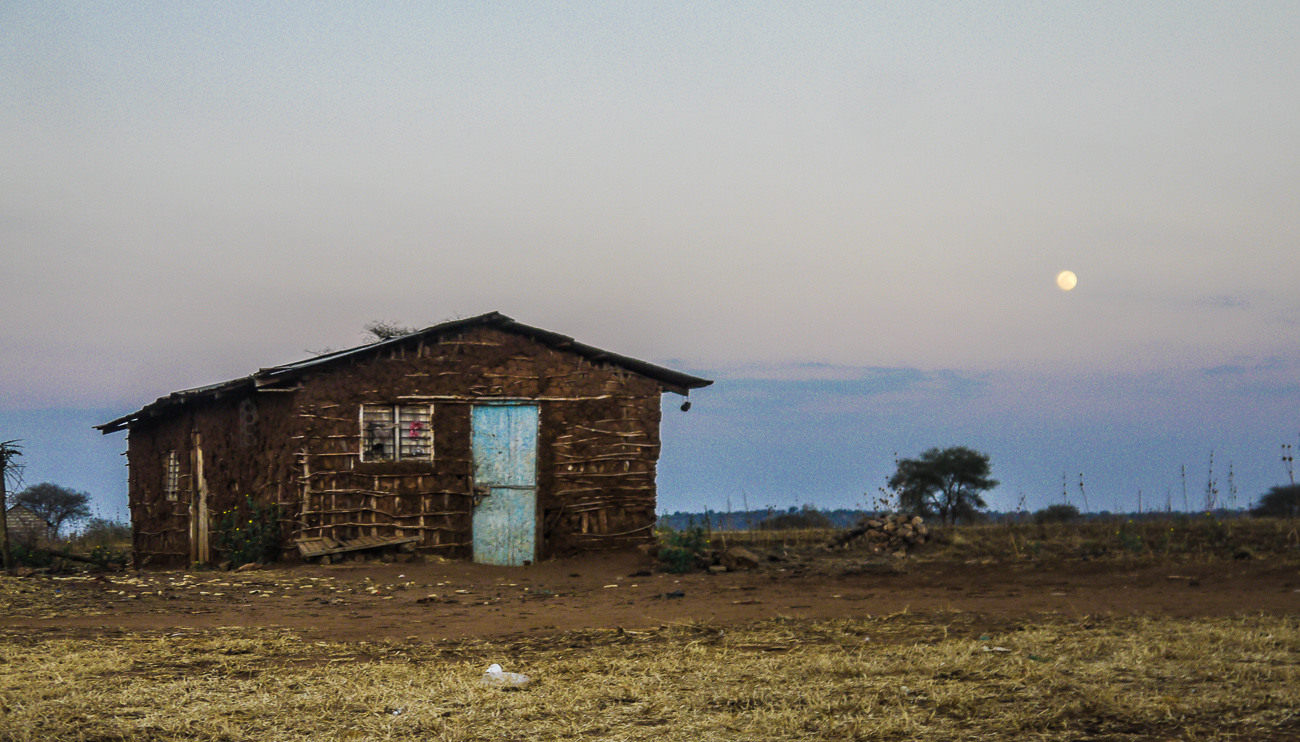 small hut in Tanzania farmland