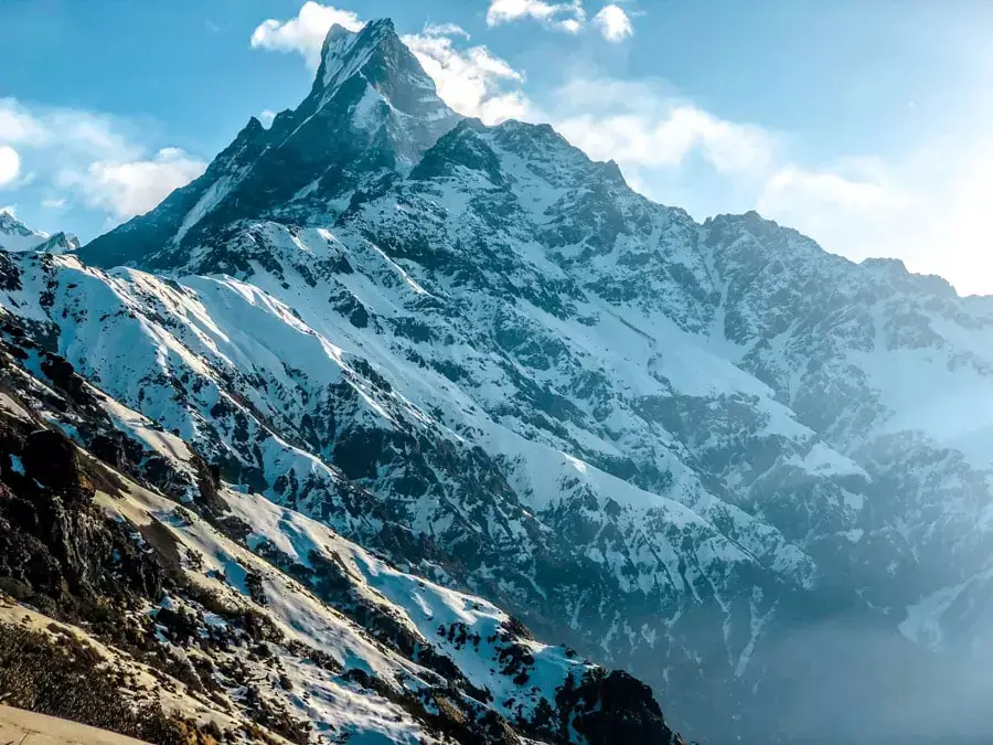 snow capped mountains in Nepal