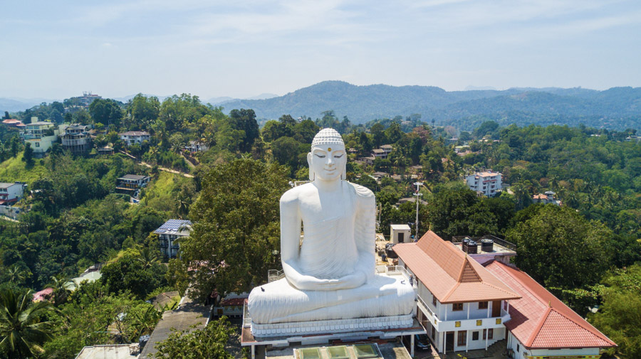 statue on top of hill Sri Lanka