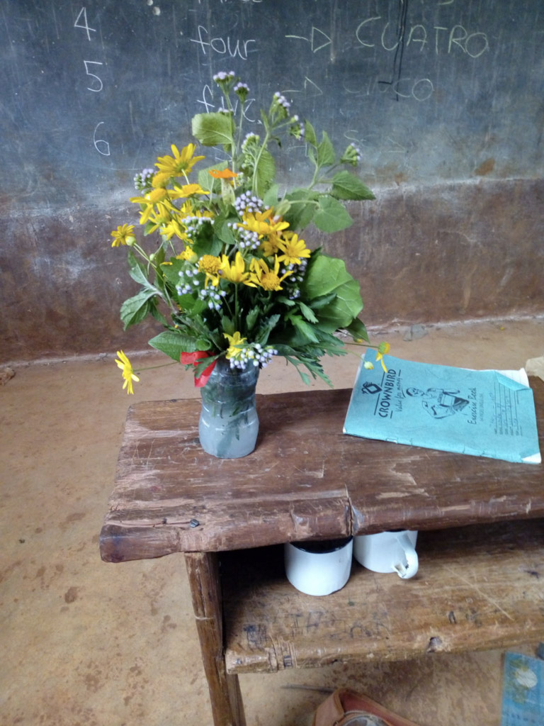 vase of flowers in local classroom-2