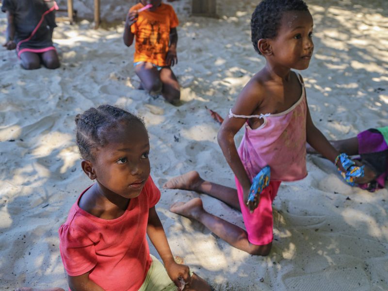 local kids on beach