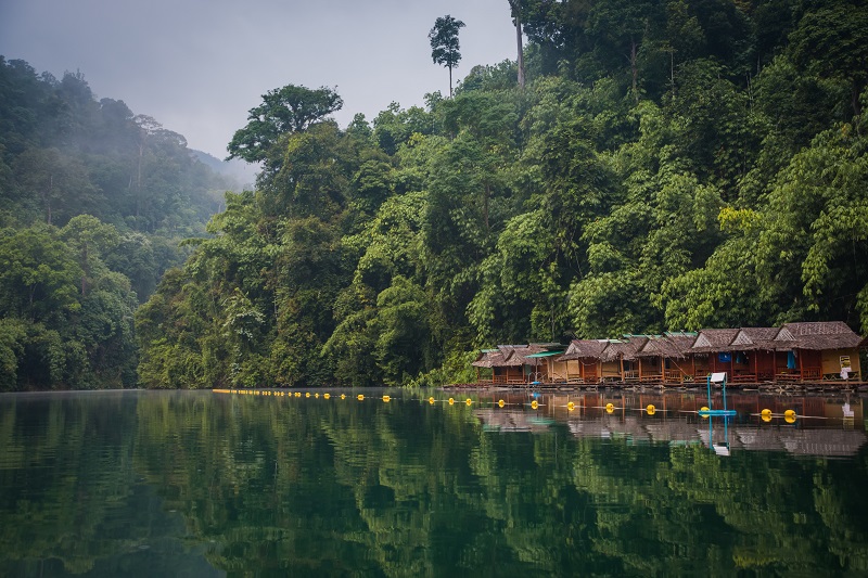 floating bungalows thailand