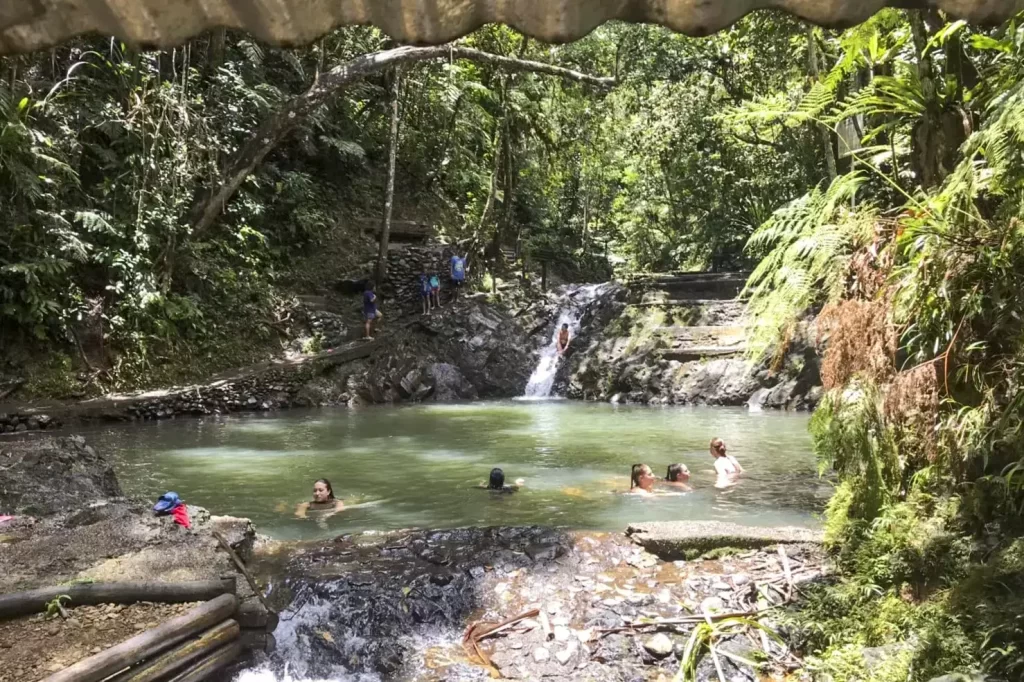 waterfall swimming