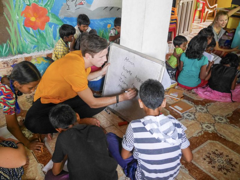 teaching on the floor