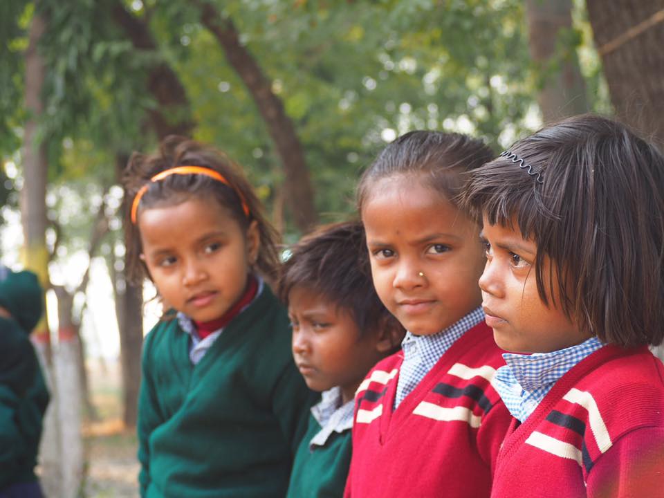 school kids in india