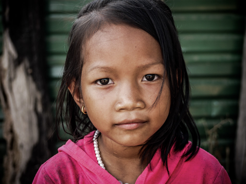 Portrait of student in Cambodia