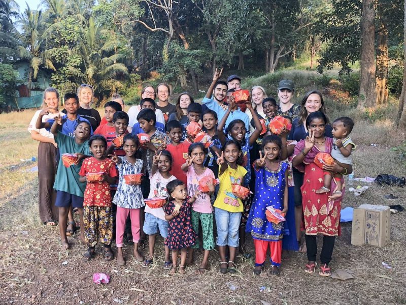 indian children in large group