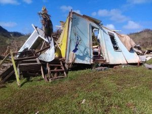 damaged building