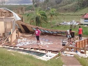 locals on destroyed home