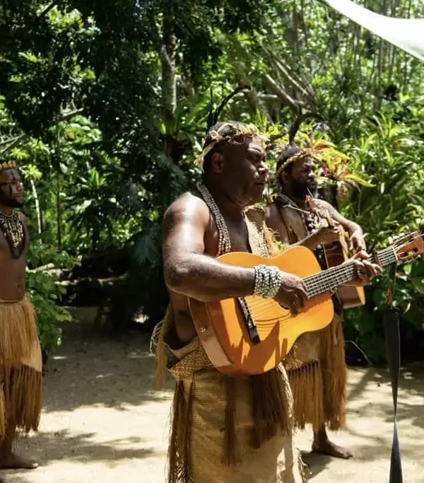 local men play guitar