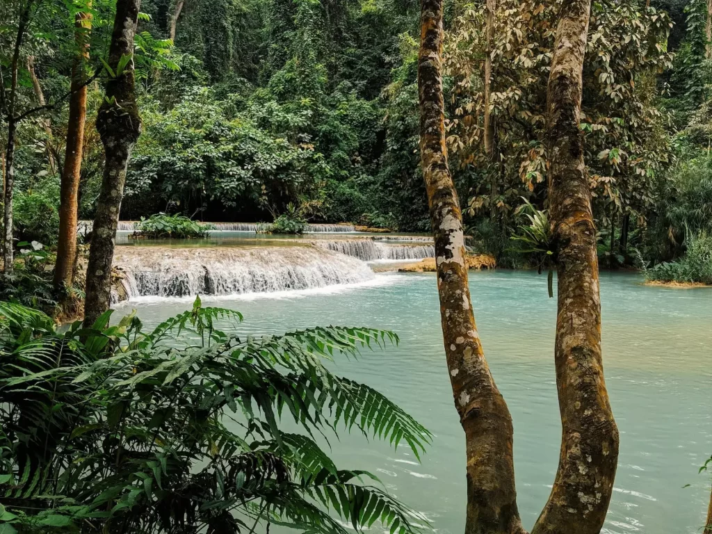 waterfall in laos