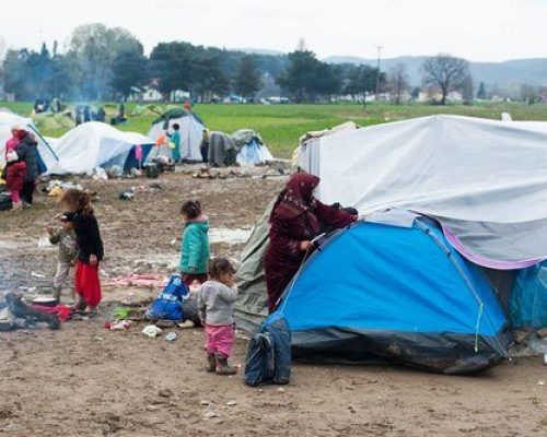 syrian refugee family in greece camps