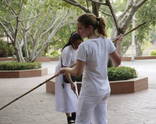 Cleaning the temple