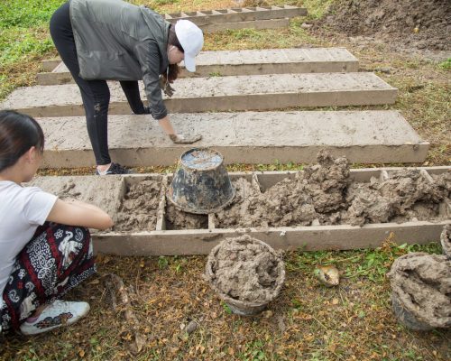 Creating clay bricks