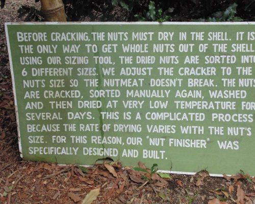 sign saying how to crack the nuts