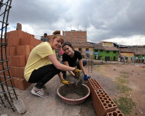 vollies helping out with local construction