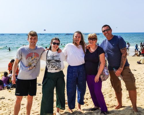 group at the beach