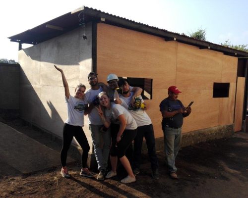 group on construction site