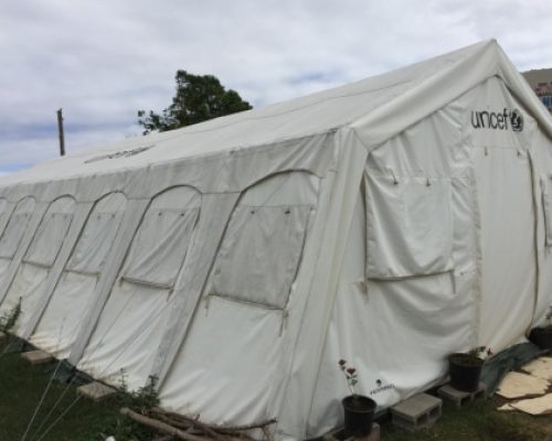 Unicef provided tents post the cyclone in Raki Raki