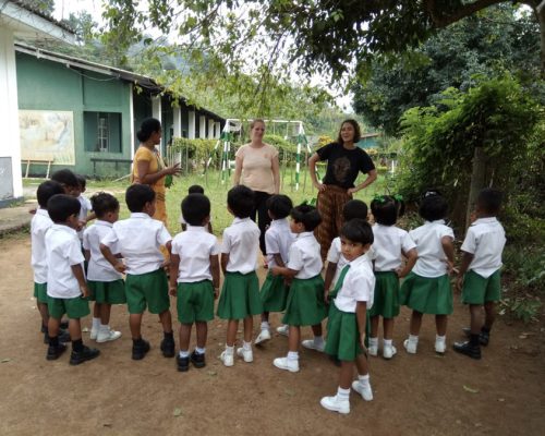 Kandy kindergarten Teaching with involvement volunteers international