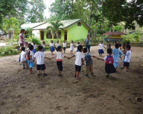 the school yard