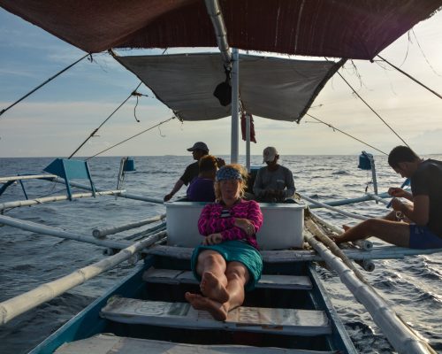 On a boat