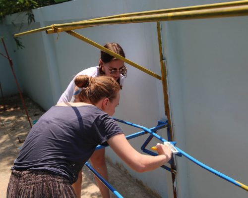 painting a wall