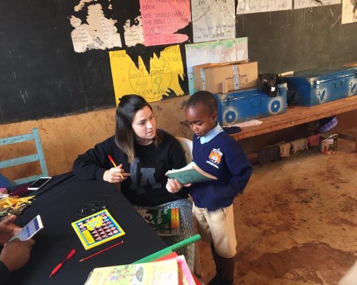 Participant checking student work