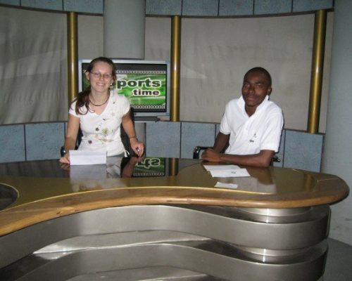 Participant on TV in Ghana