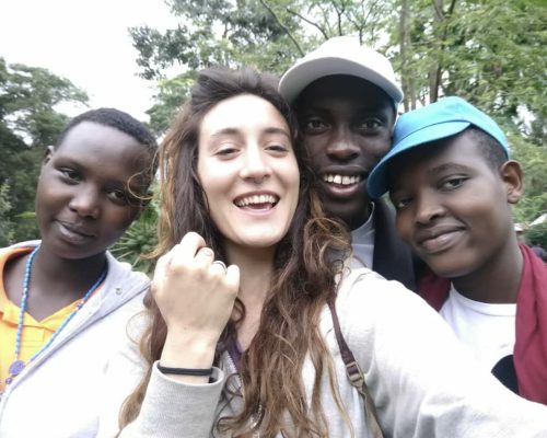 Participant selfie with locals