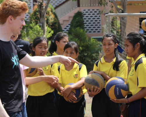 Participant with students