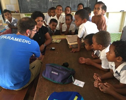 Peter Dawson paramedic lessons for children in fiji