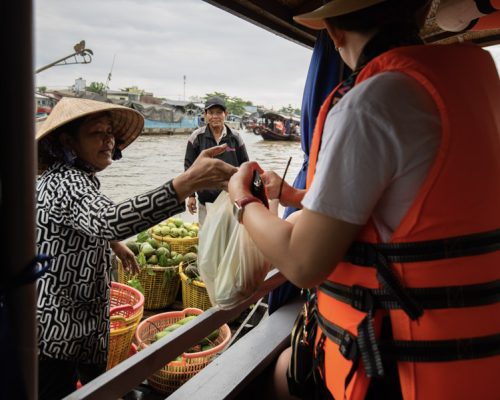 Selling some fruits for tourist