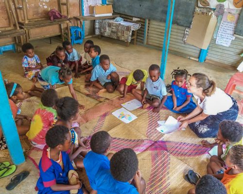 teaching on a mat