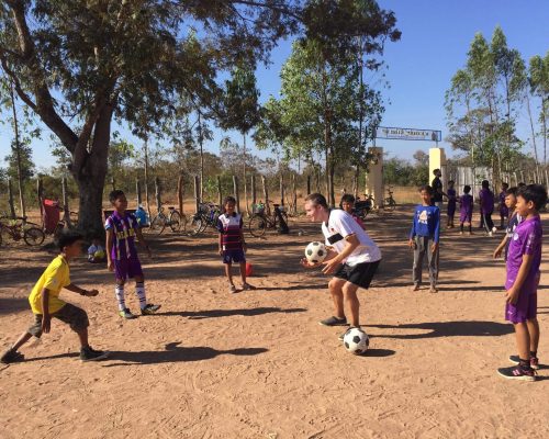 Training football