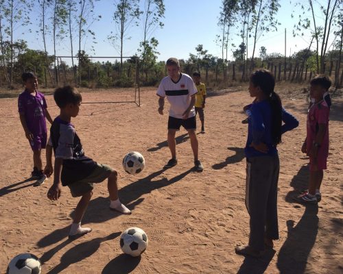 Training football