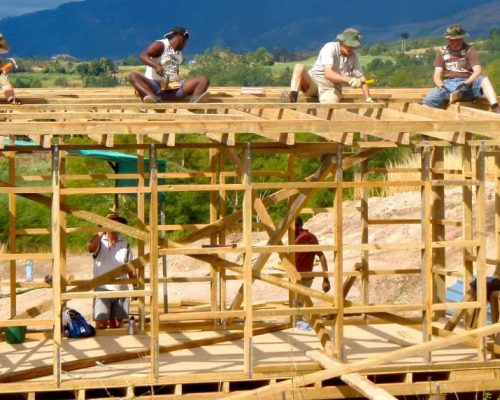 building roof of new house